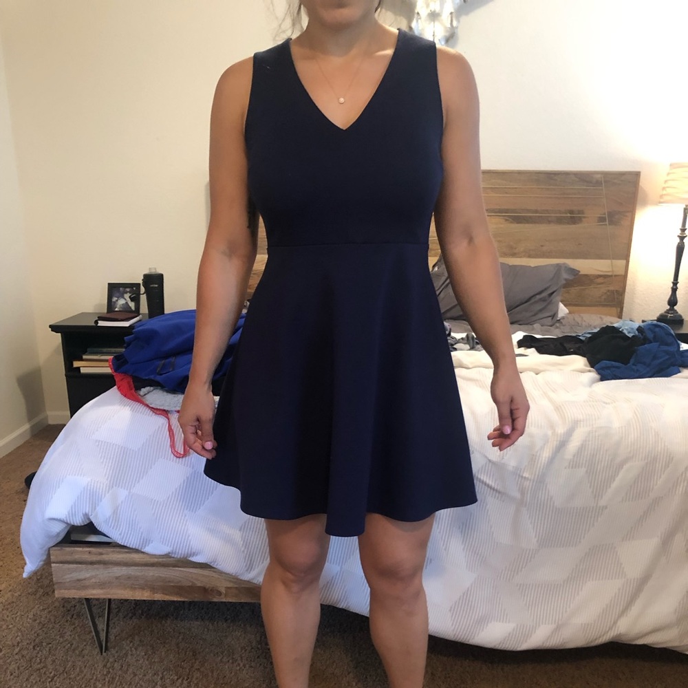 Navy BCBG dress